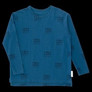 Tiny cottons fish and ships blue shirt